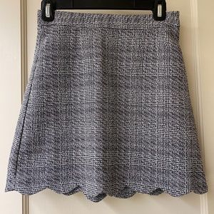 ASOS Scalloped Tweed High Waisted Skirt